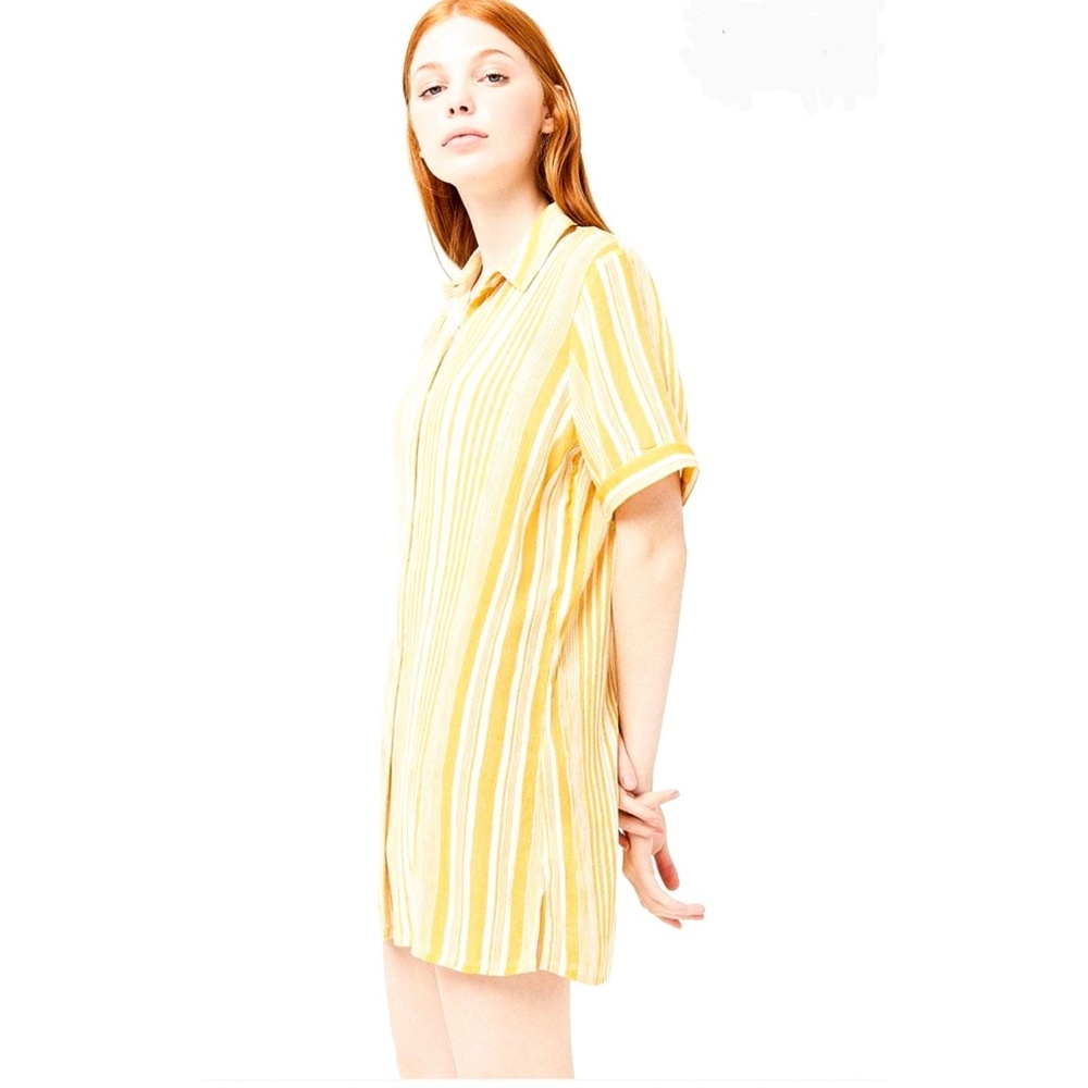 🌵F21 Contemporary Yellow & White Striped Dress
